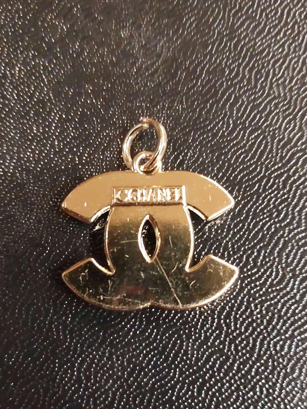 CC Gold Double C Pendant with White Enamel & Pearls. 1/$17 or 2/$25 Charms. - Picture 2 of 2